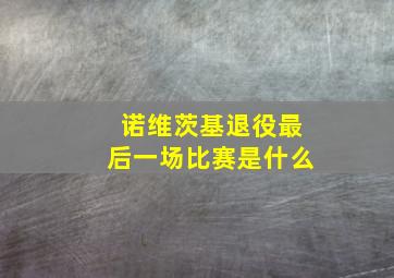 诺维茨基退役最后一场比赛是什么