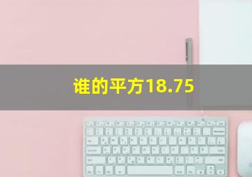 谁的平方18.75