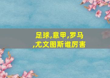 足球,意甲,罗马,尤文图斯谁厉害