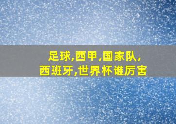 足球,西甲,国家队,西班牙,世界杯谁厉害