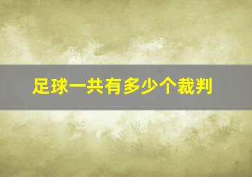 足球一共有多少个裁判