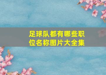 足球队都有哪些职位名称图片大全集