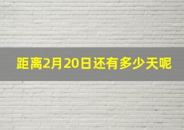 距离2月20日还有多少天呢