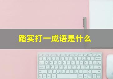 踏实打一成语是什么