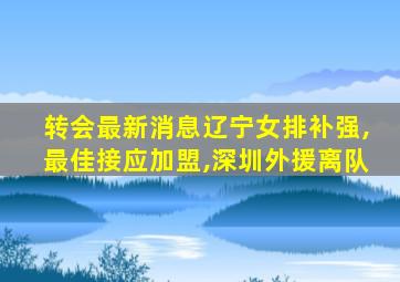 转会最新消息辽宁女排补强,最佳接应加盟,深圳外援离队