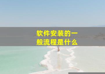 软件安装的一般流程是什么