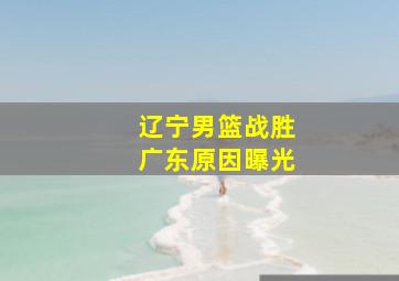 辽宁男篮战胜广东原因曝光