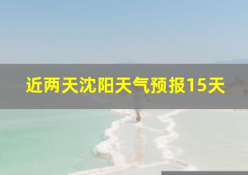 近两天沈阳天气预报15天