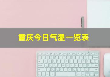 重庆今日气温一览表