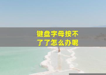 键盘字母按不了了怎么办呢