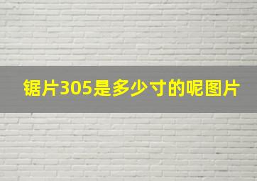 锯片305是多少寸的呢图片