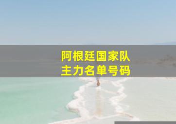 阿根廷国家队主力名单号码