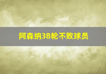 阿森纳38轮不败球员