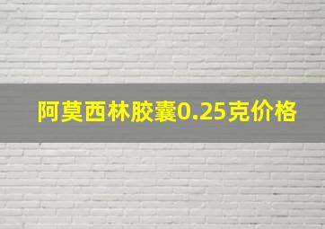 阿莫西林胶囊0.25克价格