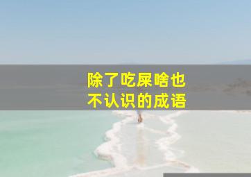 除了吃屎啥也不认识的成语