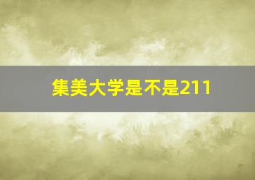 集美大学是不是211