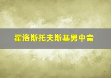 霍洛斯托夫斯基男中音