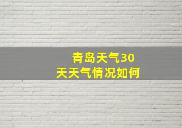 青岛天气30天天气情况如何