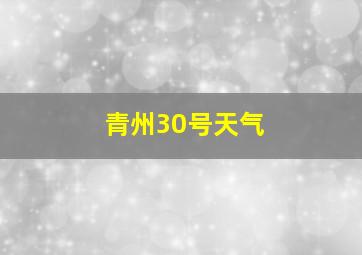 青州30号天气