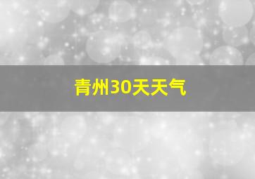 青州30天天气