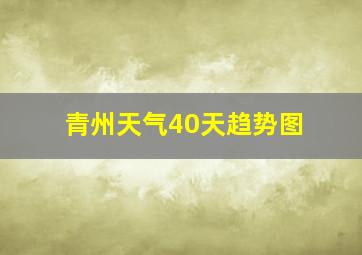 青州天气40天趋势图