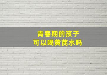 青春期的孩子可以喝黄芪水吗