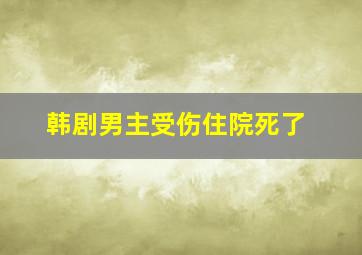 韩剧男主受伤住院死了