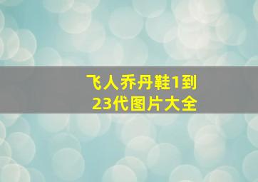 飞人乔丹鞋1到23代图片大全