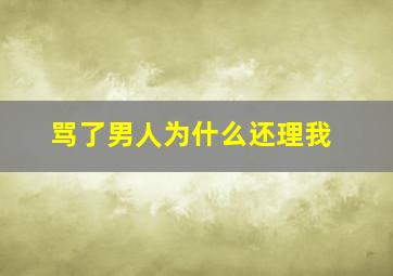 骂了男人为什么还理我