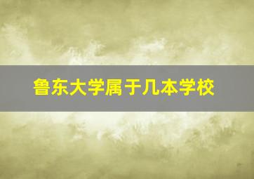 鲁东大学属于几本学校