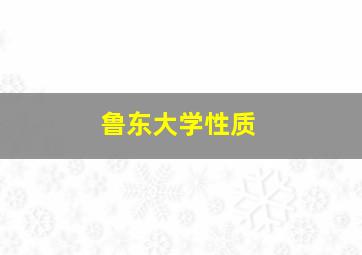 鲁东大学性质