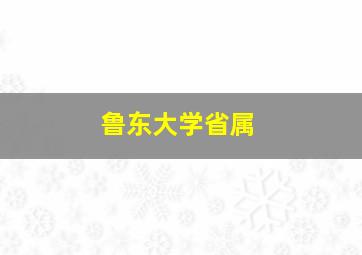 鲁东大学省属