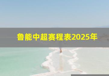 鲁能中超赛程表2025年