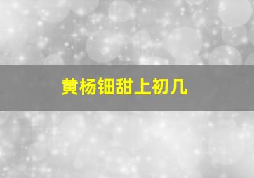 黄杨钿甜上初几