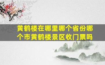 黄鹤楼在哪里哪个省份哪个市黄鹤楼景区收门票吗