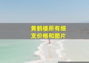 黄鹤楼所有细支价格和图片