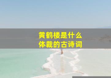 黄鹤楼是什么体裁的古诗词