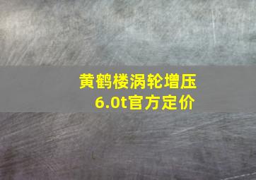 黄鹤楼涡轮增压6.0t官方定价