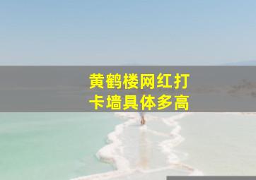 黄鹤楼网红打卡墙具体多高