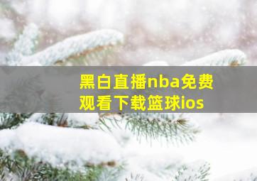 黑白直播nba免费观看下载篮球ios